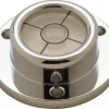 1-1/4" Base Dia x 0.44" Overall Height, 1 Circle, Brass Bull's Eye Circular Level