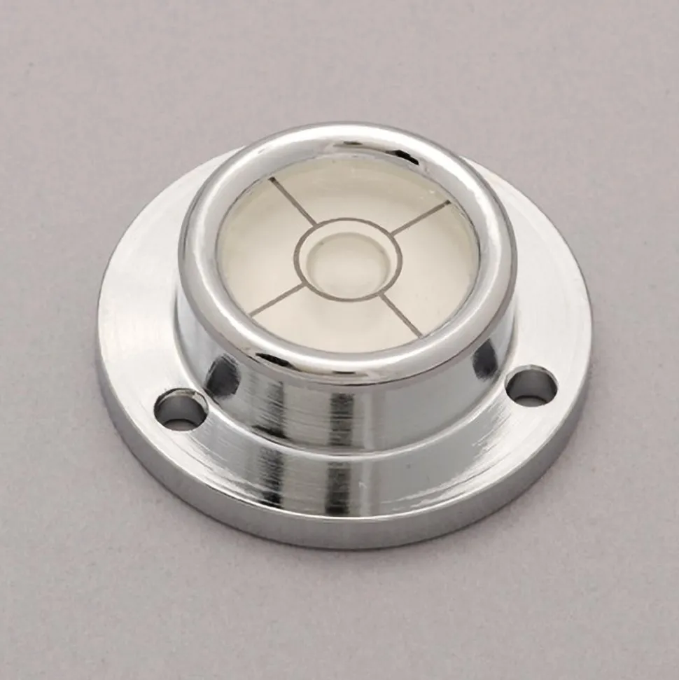 1-1/4" Base Dia x 0.44" Overall Height, 1 Circle, Brass Bull's Eye Circular Level