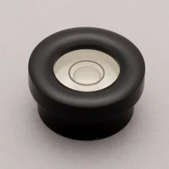 0.734" Base Dia x 0.44" Overall Height, 1 Circle, Brass Bull's Eye Circular Level