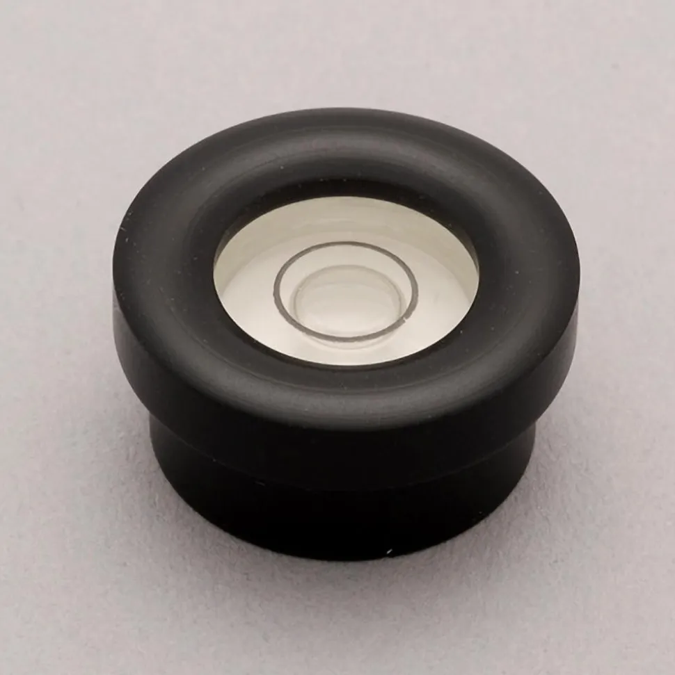 0.734" Base Dia x 0.44" Overall Height, 1 Circle, Brass Bull's Eye Circular Level