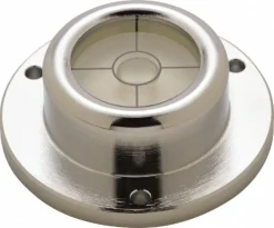 1-3/4" Base Dia x 0.63" Overall Height, 1 Circle, Brass Bull's Eye Circular Level