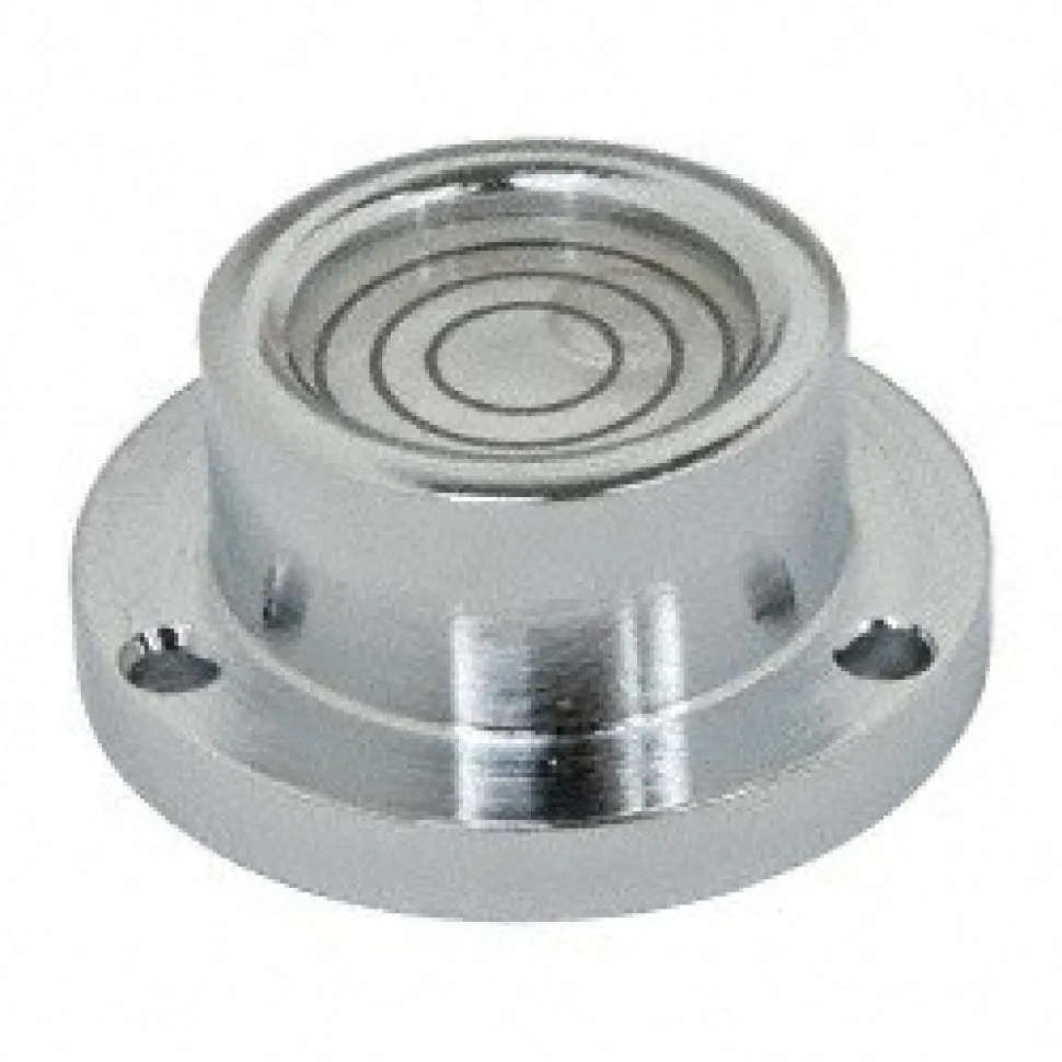 1" Base Dia x 0.44" Overall Height, 3 Circles, Brass Bull's Eye Circular Level
