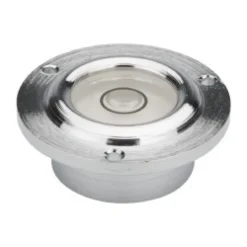 11/16" Base Dia x 0.41" Overall Height, 1 Circle, Brass Bull's Eye Circular Level