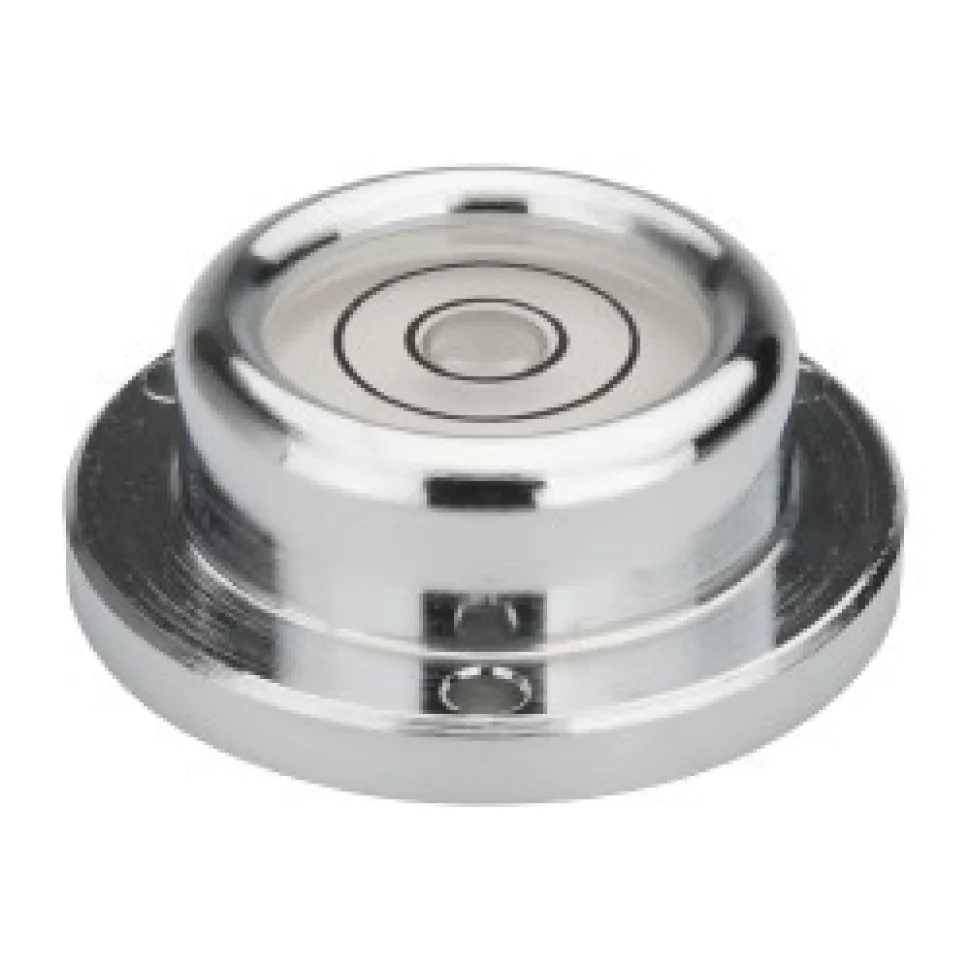 1-7/16" Base Dia x 0.52" Overall Height, 2 Circles, Brass Bull's Eye Circular Level