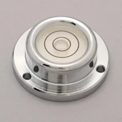 1-7/16" Base Dia x 0.52" Overall Height, 2 Circles, Brass Bull's Eye Circular Level