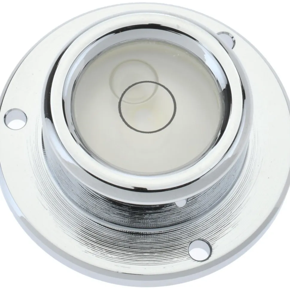 1-3/4" Base Dia x 0.63" Overall Height, 1 Circle, Brass Bull's Eye Circular Level