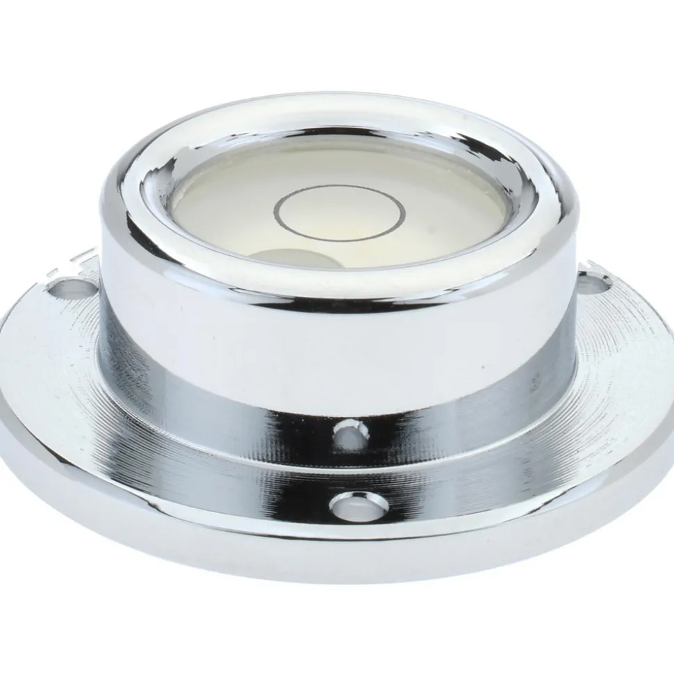 1-3/4" Base Dia x 0.63" Overall Height, 1 Circle, Brass Bull's Eye Circular Level