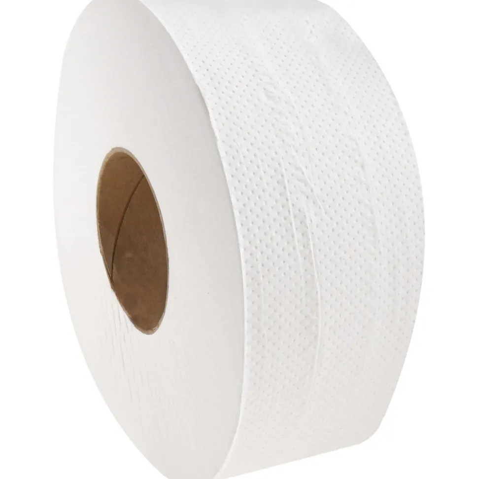 Bathroom Tissue: Recycled Fiber, 2-Ply, White