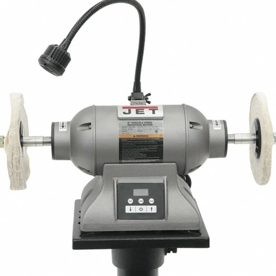 Bench Buffer: 8" Wheel Dia, 5/8" Arbor Hole Dia, 1 hp
