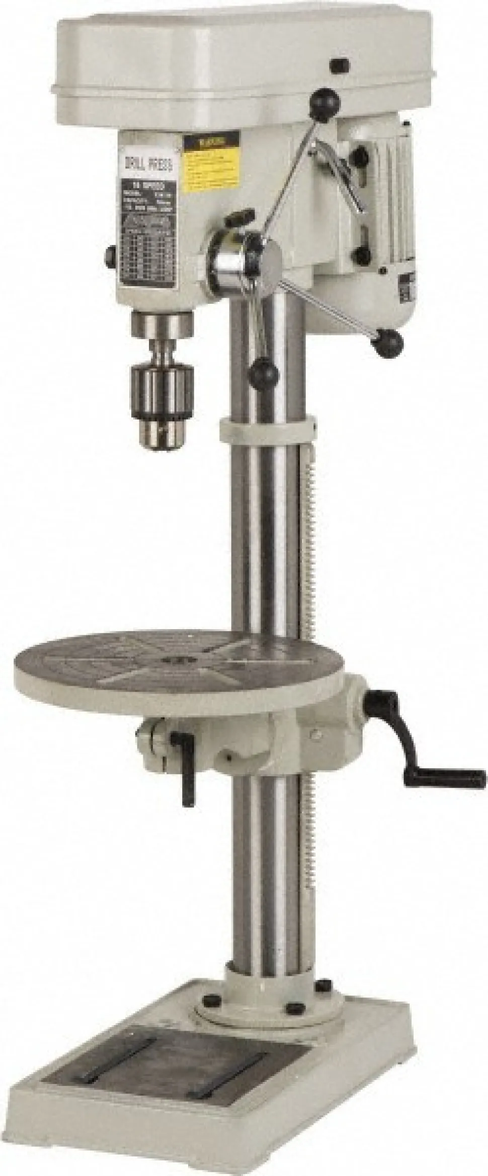Bench Drill Press: 12.9921" Swing, 3/4 hp, Step Pulley Drive, 115 V, 1 Phase