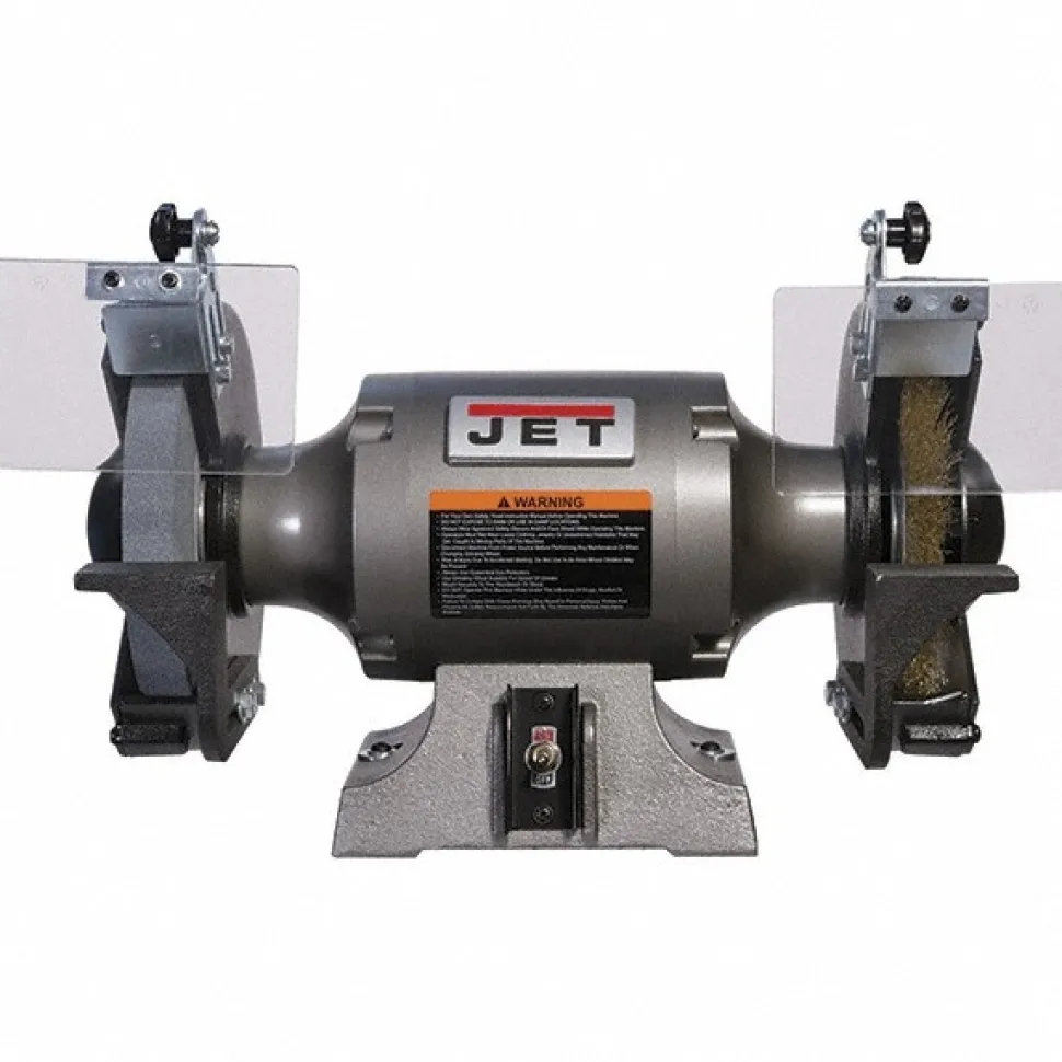 Bench Grinder: 8" Wheel Dia, 5/8" Arbor Hole Dia, 1 hp