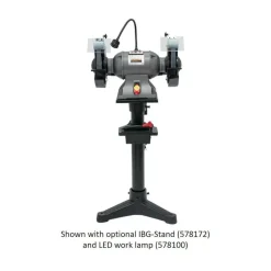 Bench Grinder: 8" Wheel Dia, 0.63" Arbor Hole Dia, 1 hp