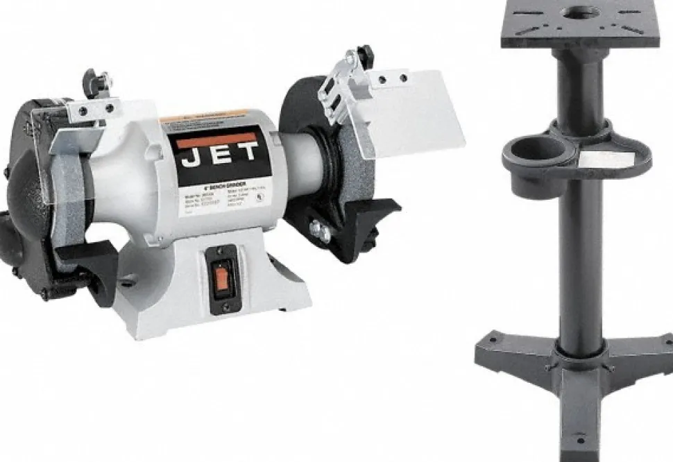 Bench Grinder: 6" Wheel Dia, 1/2" Arbor Hole Dia