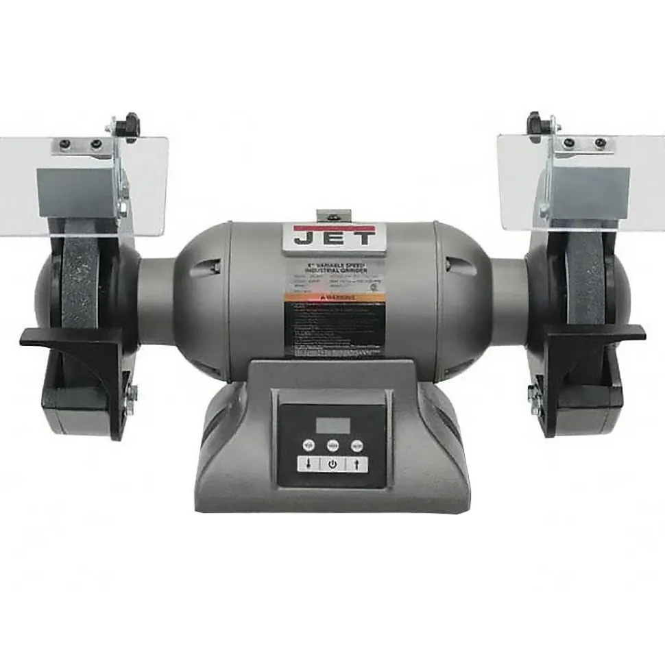 Bench Grinder: 8" Wheel Dia, 5/8" Arbor Hole Dia, 1 hp