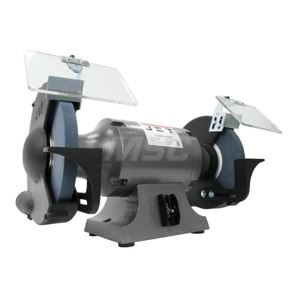 Bench Grinder: 10" Wheel Dia, 1" Arbor Hole Dia
