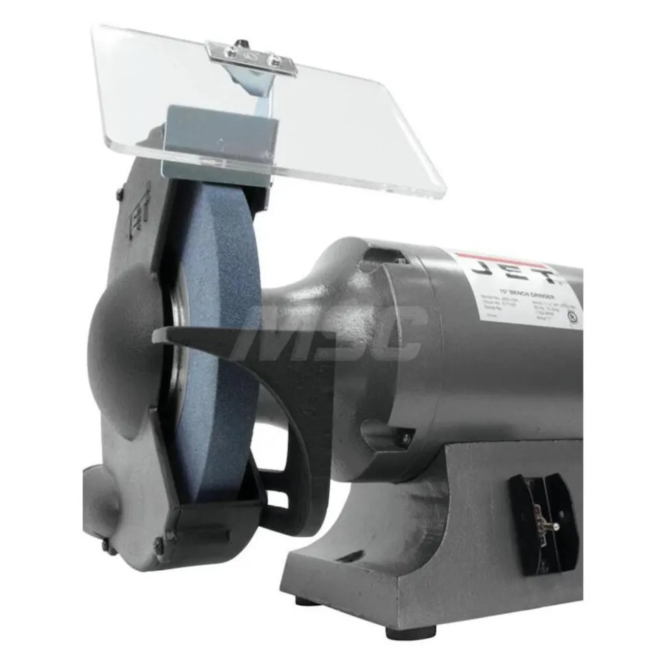 Bench Grinder: 10" Wheel Dia, 1" Arbor Hole Dia