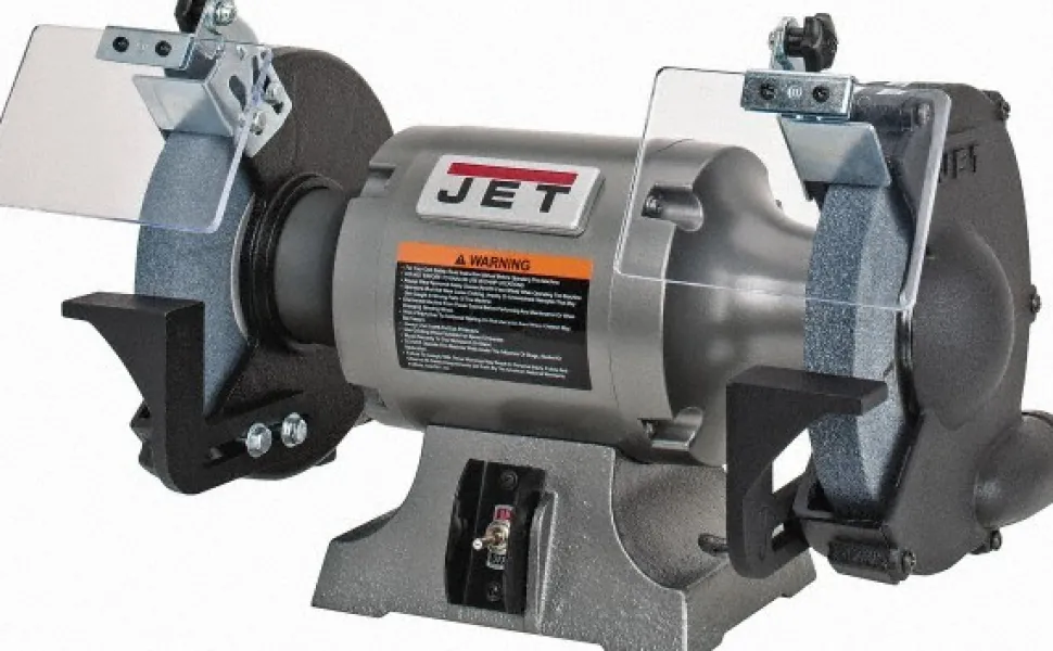 Bench Grinder: 8" Wheel Dia, 5/8" Arbor Hole Dia, 1 hp
