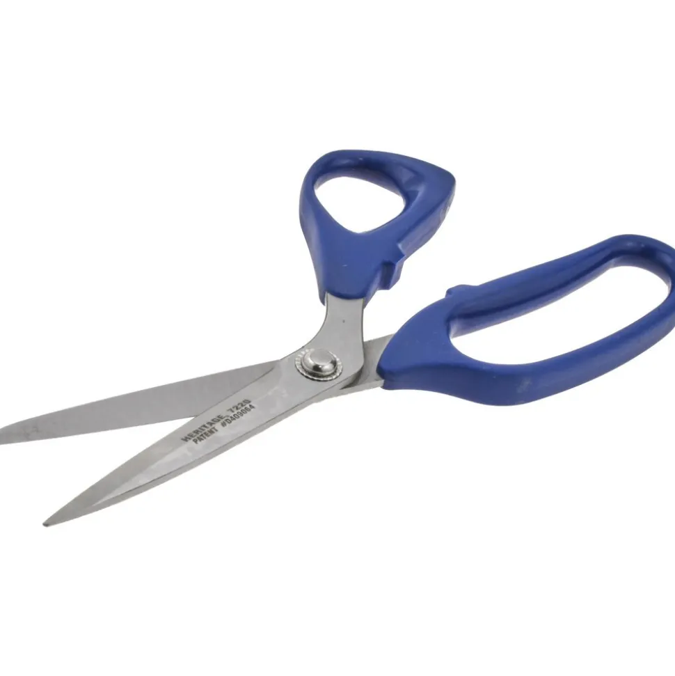 Bent Trimmer : 8-7/8" OAL, 3-5/16" Cut Length, Stainless Steel, Molded Plastic Handles