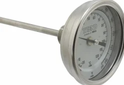 Bimetal Dial Thermometer: 0 to 250 ° F, 4" Stem Length
