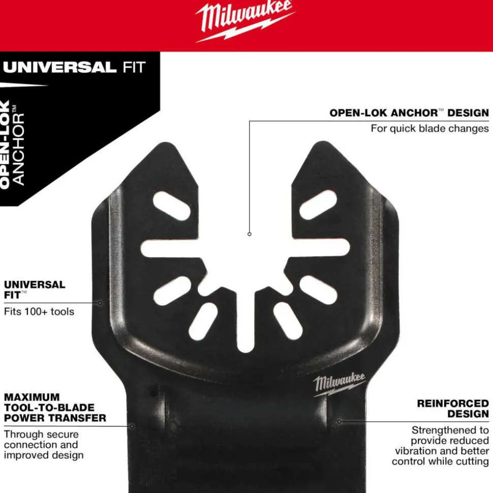 2-1/2” Bi-Metal Multi-Material Universal Fit Oscillating Multi-Tool Blade, 3-Pack