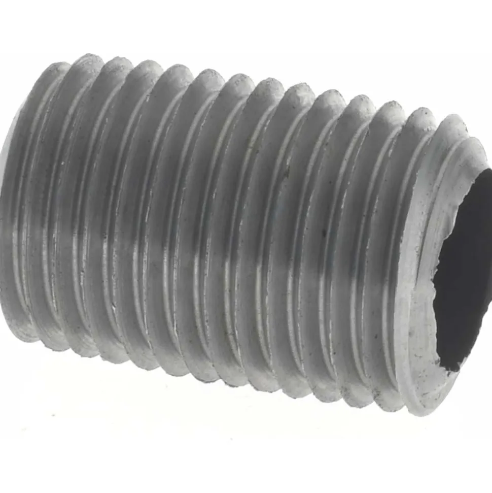 Black Pipe Nipple: 1/4" Dia x 7/8" Long, Schedule 40