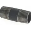 Black Pipe Nipple: 1/2" Dia x 2" Long, Schedule 40