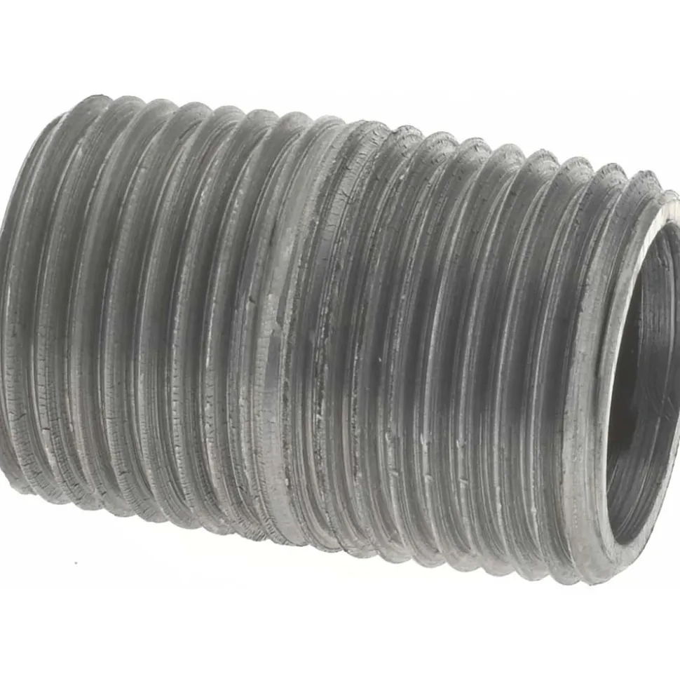 Black Pipe Nipple: 3/8" Dia x 1" Long, Schedule 40