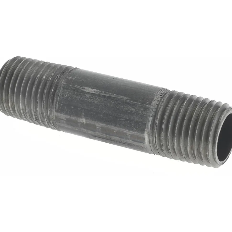 Black Pipe Nipple: 1/4" Dia x 2" Long, Schedule 40