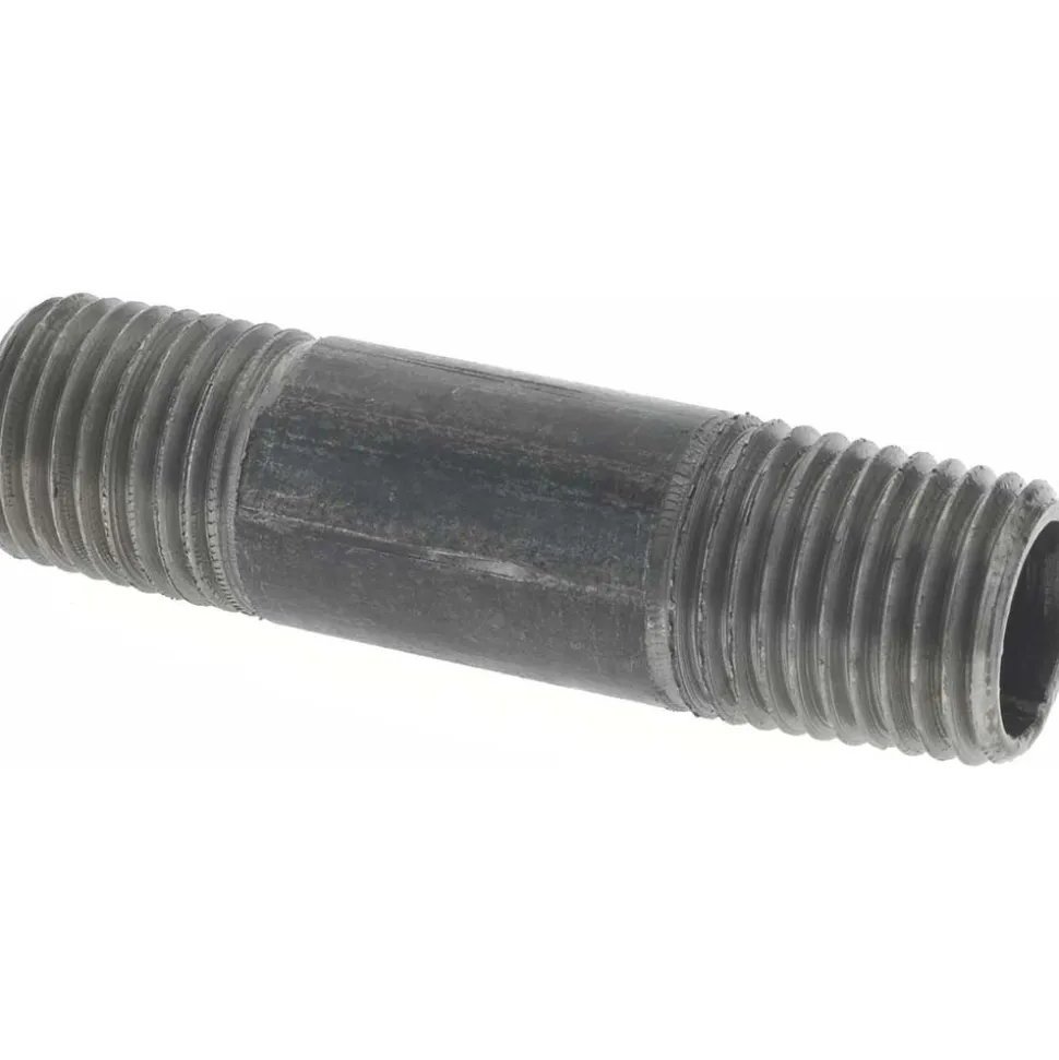 Black Pipe Nipple: 1/4" Dia x 2" Long, Schedule 40