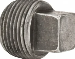 Black Square Plug: 3/4", Threaded