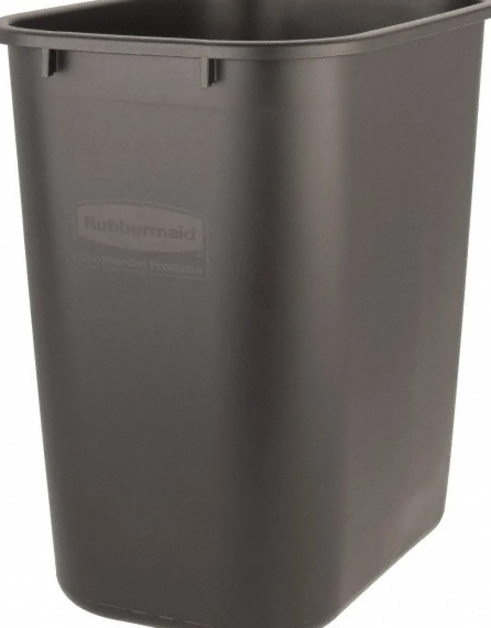 Black Wastebasket Trash Container, 28 Qt