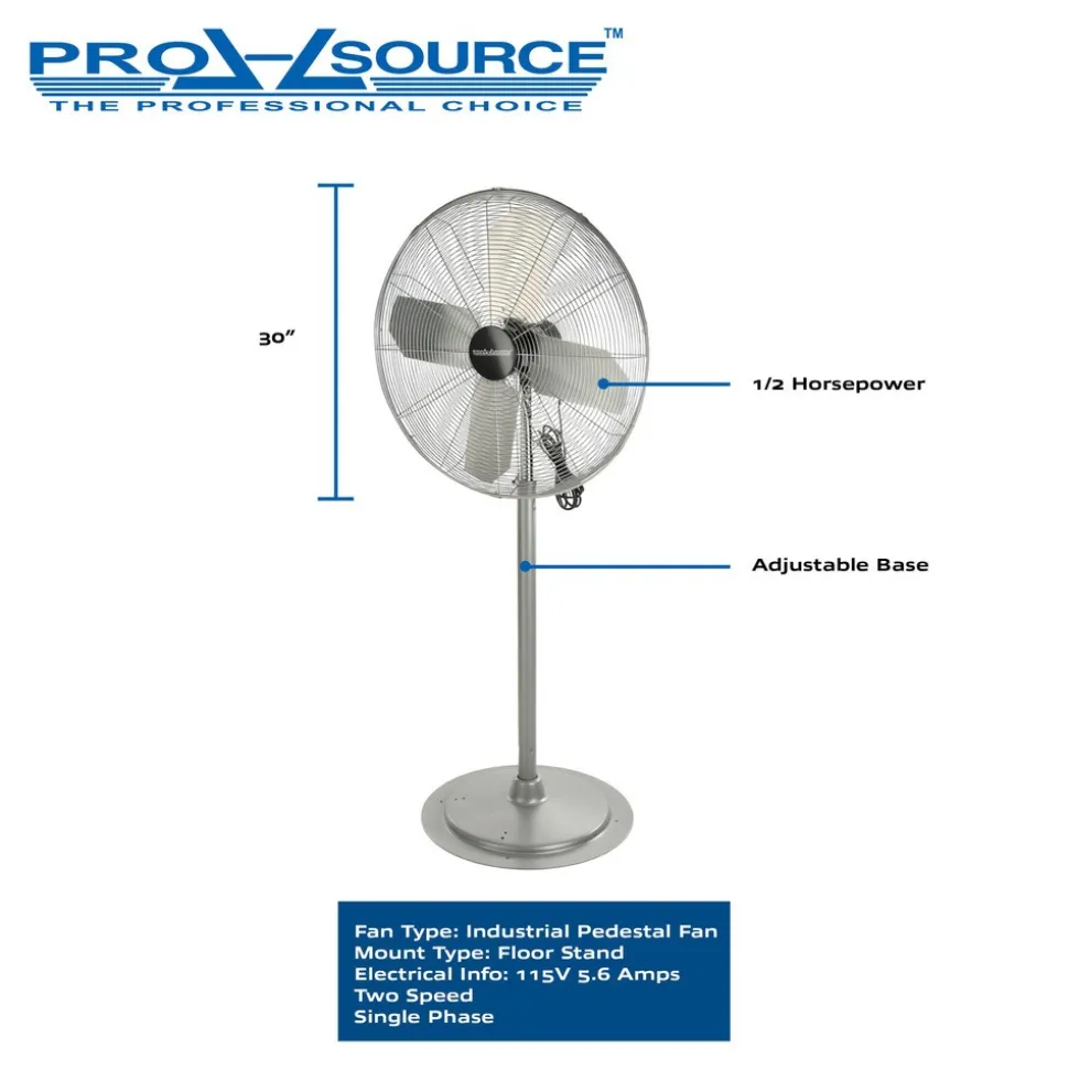 30" Blade 1/2 hp Industrial Circulation Pedestal Fan