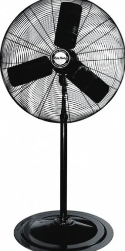 30" Blade, 1/4 hp, 7,400 Max CFM, Single Phase Non-Oscillating Pedestal Fan