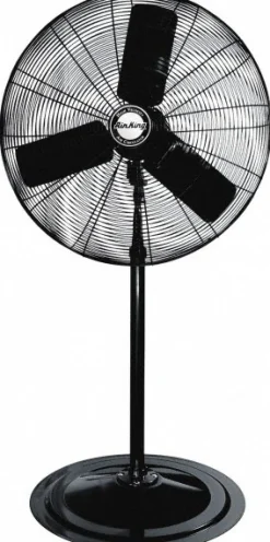 30" Blade, 1/4 hp, 7,400 Max CFM, Single Phase Oscillating Pedestal Fan
