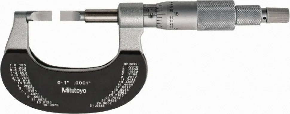 Blade Micrometer: Mechanical, 1" Max