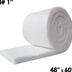 Blanket Insulation: Material: Fiber, Ceramic; Density (Lb./Cu. Ft.): 8; Shape: Roll; Thickness: 1