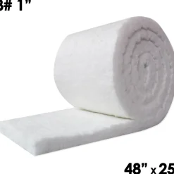 Blanket Insulation: Material: Fiber, Ceramic; Density (Lb./Cu. Ft.): 8; Shape: Roll; Thickness: 1