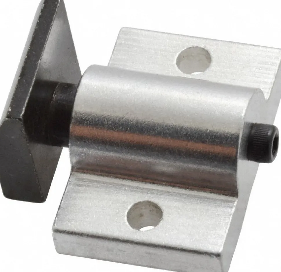 1-1/2" Body Width x 1" Body Len, 3/16" Stroke Len, 1-1/8" Btw Mt Hole Ctrs, 0.938" Btw Mt Hole & Edge, Tangless Square Spring Locating Stop