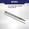 Bolt & Screw Extractor Set: Spiral Flute Screw Extractor & Drill