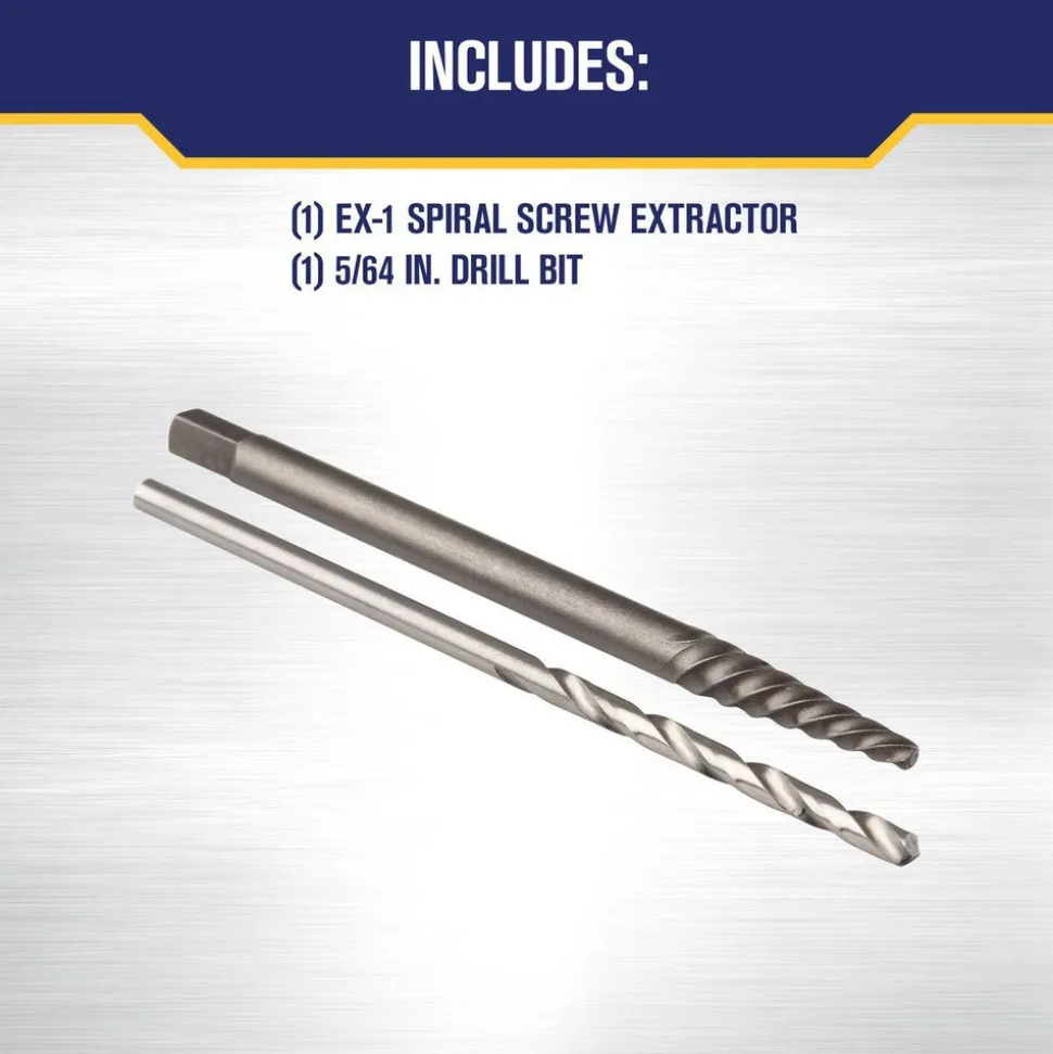Bolt & Screw Extractor Set: Spiral Flute Screw Extractor & Drill