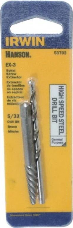 Bolt & Screw Extractor Set: Spiral Flute Screw Extractor & Drill