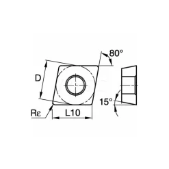 Boring Inserts: Insert Style: CDHB; Insert Size Code: 12061; Insert Material: Carbide; Material Grade: C3, C4