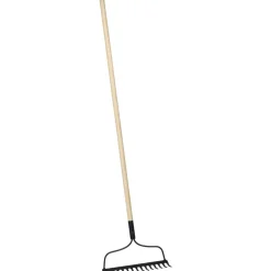 Bow Rake with 52-3/4" Straight Wood Handle