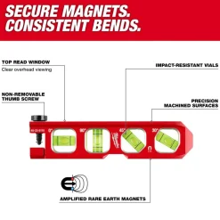 Box Beam, I-Beam & Torpedo Levels: Level Type: Torpedo; Vial Style: Barrel; Length (Inch): 6; Magnetic: Yes
