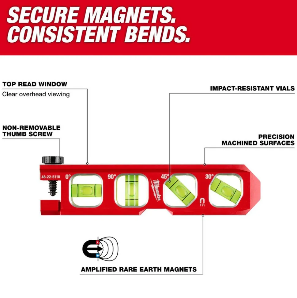 Box Beam, I-Beam & Torpedo Levels: Level Type: Torpedo; Vial Style: Barrel; Length (Inch): 6; Magnetic: Yes