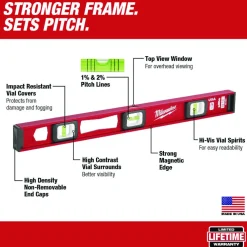 Box Beam, I-Beam & Torpedo Levels: Level Type: I-Beam; Length (Inch): 78; Magnetic: Yes