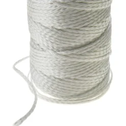 Braided Seine Twine: #18 Twine Dia, Nylon, White