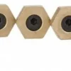 5/8" Brass Hex, 1/4-20 Stud Thread, Symmetrical Hex Clamp
