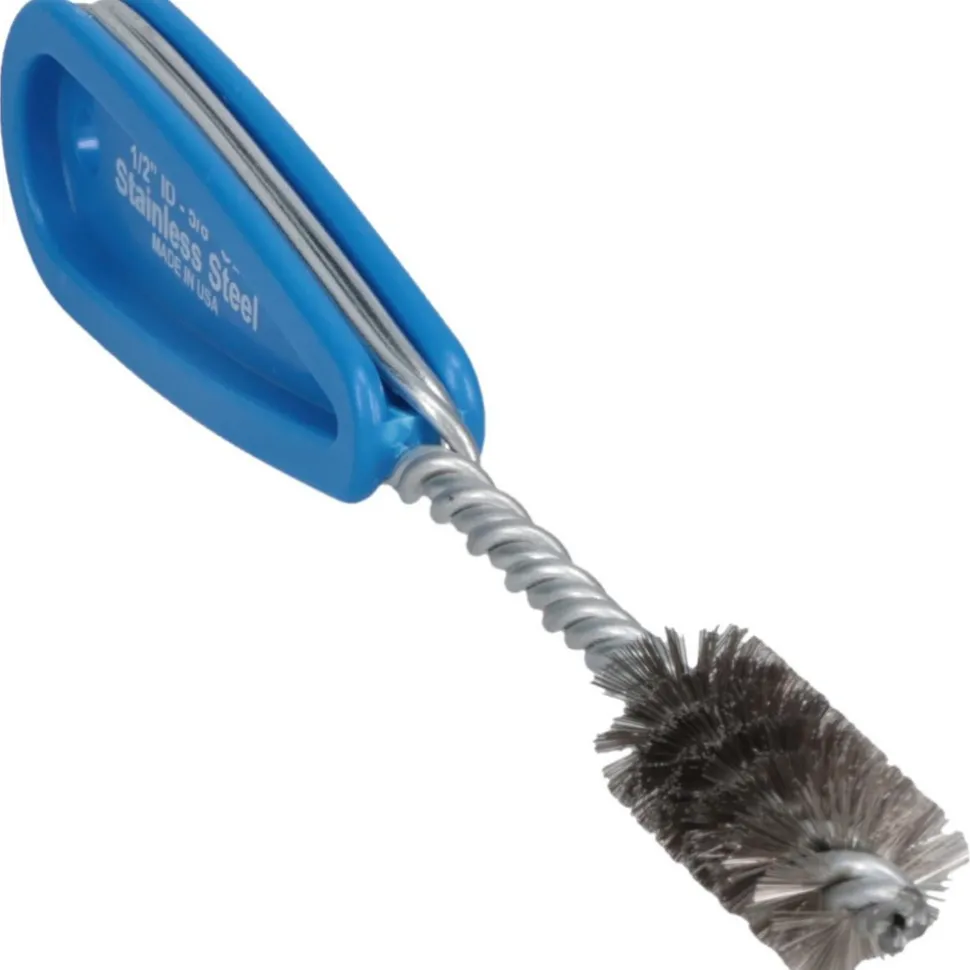 11/16" Brush Dia, Stainless Steel, Refrigeration, Hand Fitting & Cleaning Brush