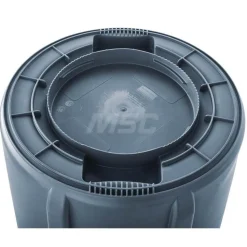 BRUTE 32 Gal Vented Trash Container, Gray